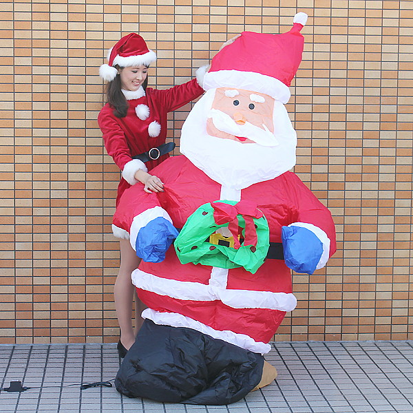 クリスマスエアブロー装飾 サンタ H260cm～【イベントグッズ・イベント用品】