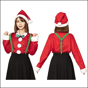 クリスマスコスチューム　サンタシャツ(ユニセックス/男女兼用)
