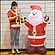 クリスマスエアブロー装飾　サンタ2018年型　H150cm×W95cm
