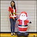 クリスマスエアブロー装飾　ハローサンタ　H122cm