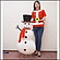クリスマス装飾　フォールディングデコレーション　シルクハットスノーマン　H120�p
