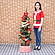 クリスマス装飾　クリスマスツリー　ファミリーセット　150cm（オーナメント・レンガ柄ツリーフェンス付）