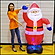 クリスマスエアブロー装飾　ディスコライト　サンタ　H180cm