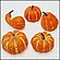 ハロウィン装飾　手のひらサイズかぼちゃ装飾　5種類×2セット＝10個
