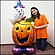装飾用ハロウィンバルーン　空気で膨らませるかぼちゃとオバケの大きな風船　H157cm