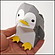 のりもハサミもいらない「段ボールペーパークラフト」水族館貯金箱　ペンギン　10個