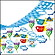 子供の日装飾　鯉のぼりとかぶと金太郎のプリーツハンガー　L180cm
