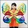 エアバルーン[ポップバルーン]　カラフル蝶々　78cm