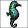 夏の装飾風船　海の仲間　シーホース　H77cm