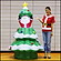 クリスマスエアブロー装飾　ムービンツリーサンタ　H190cm（最大サイズ）
