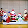 クリスマスエアブロー装飾　クリスマスサンタバンド　H175cm×W300cm