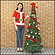 [組立も収納も楽々！飾付きの簡単メイクツリー] クリスマス装飾　LEDフォールディングリボンツリー180cm（電池式）