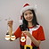 クリスマス装飾　電池式3連スノーマン電球