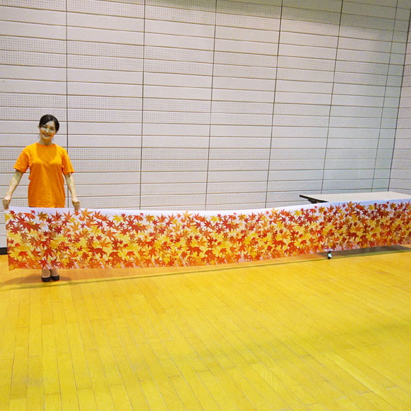 秋装飾 ワゴンなど腰巻きロール幕 もみじ 60cm×5m巻～秋のグッズ・装飾【イベントグッズ・イベント用品】