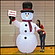 クリスマスエアブロー装飾　サインボードスノーマン　H240cm