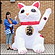 正月装飾ジャンボエアブロー　招き猫A　215cm