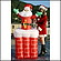 クリスマスエアブロー装飾　ムービングエントツサンタ　H180cm