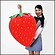 イチゴ装飾　ビニールエアPOPバルーン　いちご　H63×W51cm