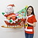 クリスマス装飾風船　チャーミングサンタ　H76cm