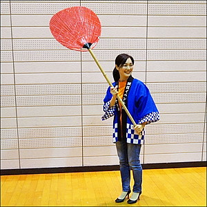 イベントグッズ／イベント用うちわ・扇子／柄長大うちわ　全長148cmジャンボうちわ[日本製]