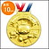 立体ゴールドメダル直径10cm　アニマルフレンズ