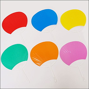 プラスチック製カラー扇子