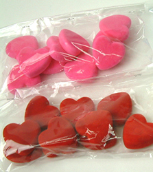 イベントグッズ／バレンタイングッズ・バレンタイン装飾／バレンタイン装飾　スチロールハート　ピンク10個　赤10個　計20個