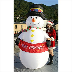 クリスマスエアブロー装飾　スノーマン　H260cm