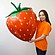 イチゴ装飾　大きないちご風船　苺POPバルーン　H100×W75cm
